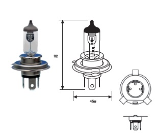 48881 - H4 LAMP. 12V 60-55W